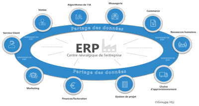 Les différentes briques de la solution ERP, centre névralgique de l'entreprise